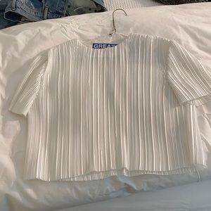 White top! Super cute to dress up